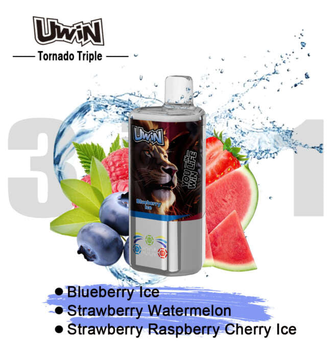 【New Arrive】Uwin Tornado Triple 60000 60K Puffs 3 in 1 Flavors