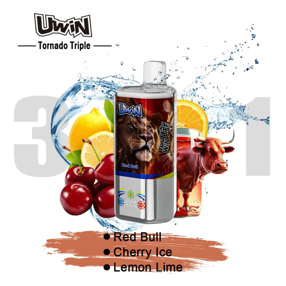 【New Arrive】Uwin Tornado Triple 60000 60K Puffs 3 in 1 Flavors