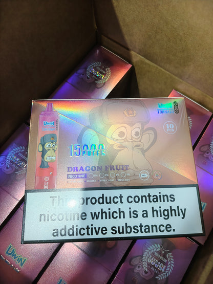 【New Arrive】Uwin Tornado 15000 Puffs | 0% 2% 3% 5%