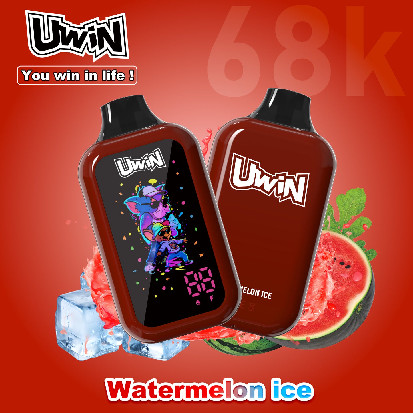 【New Arrive】Uwin digital box 68K Puffs | 0% 2% 3% 5%