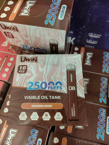 【New Arrive】Uwin Mesh 08 25000 Puffs | 0% 2% 3% 5%