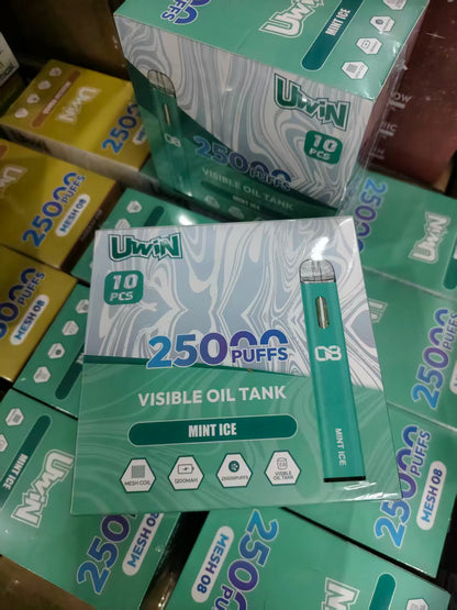 【New Arrive】Uwin Mesh 08 25000 Puffs | 0% 2% 3% 5%