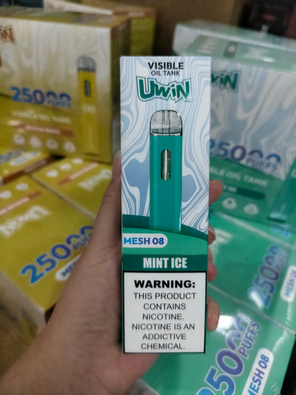 【New Arrive】Uwin Mesh 08 25000 Puffs | 0% 2% 3% 5%