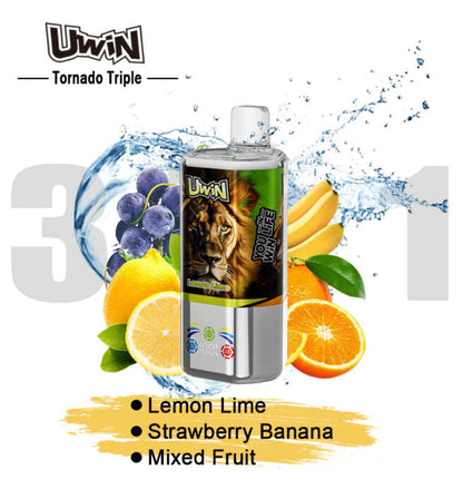 【New Arrive】Uwin Tornado Triple 60000 60K Puffs 3 in 1 Flavors
