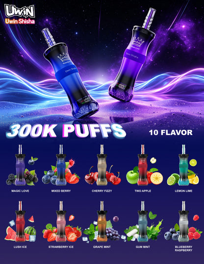 【New Arrive】Uwin Shisha 300K Puffs | 0% 2% 3% 5%