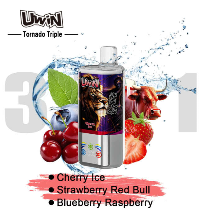 【New Arrive】Uwin Tornado Triple 60000 60K Puffs 3 in 1 Flavors