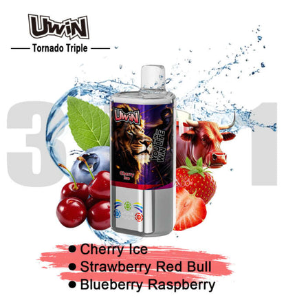 【New Arrive】Uwin Tornado Triple 60000 60K Puffs 3 in 1 Flavors