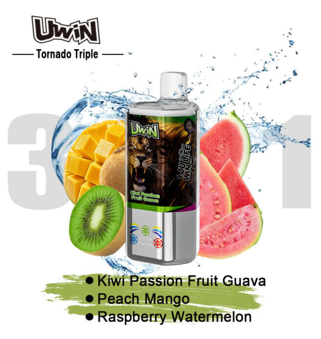 【New Arrive】Uwin Tornado Triple 60000 60K Puffs 3 in 1 Flavors