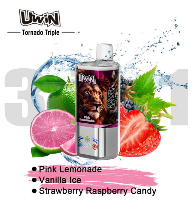 【New Arrive】Uwin Tornado Triple 60000 60K Puffs 3 in 1 Flavors