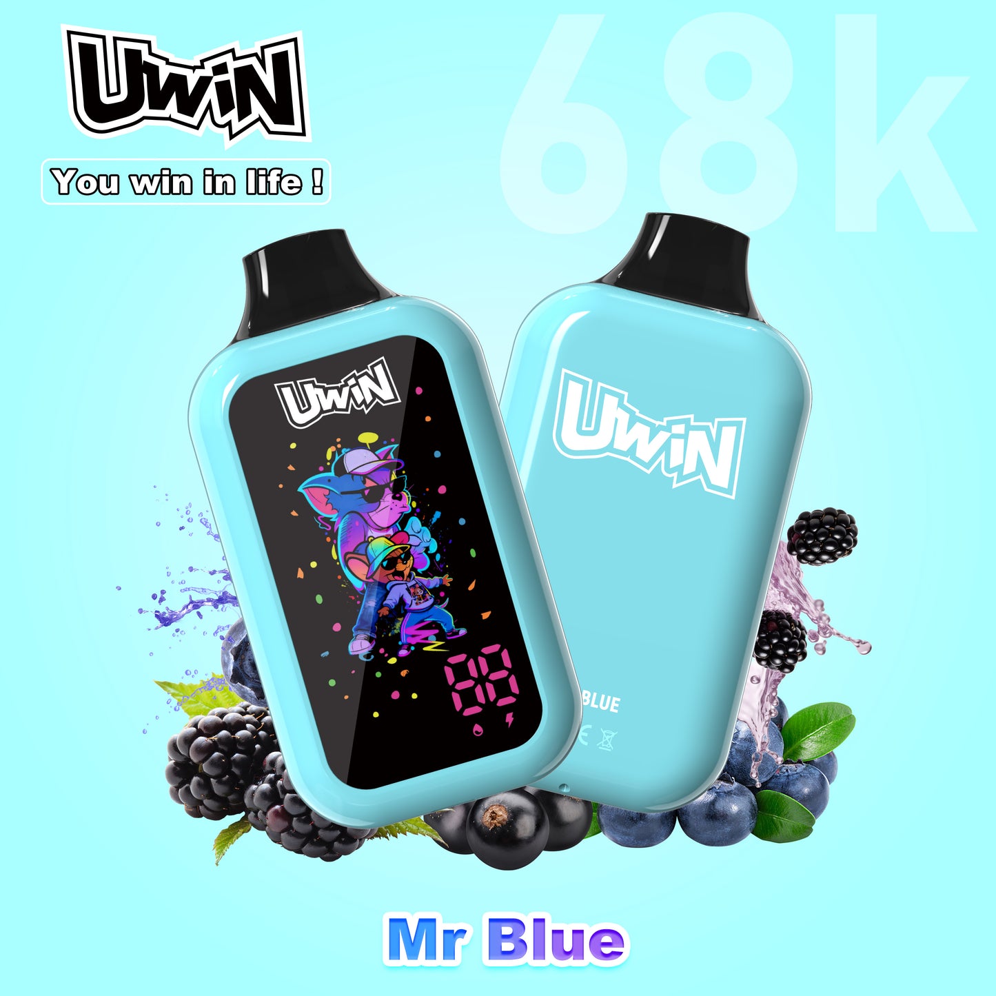 【New Arrive】Uwin digital box 68K Puffs | 0% 2% 3% 5%