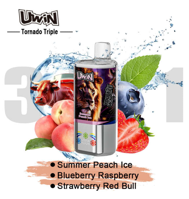 【New Arrive】Uwin Tornado Triple 60000 60K Puffs 3 in 1 Flavors