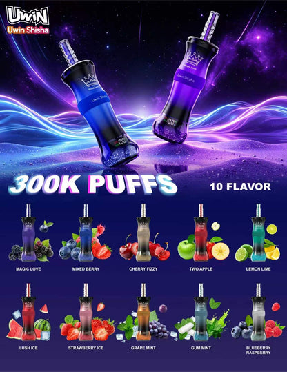 【New Arrive】Uwin Shisha 300K Puffs | 0% 2% 3% 5%